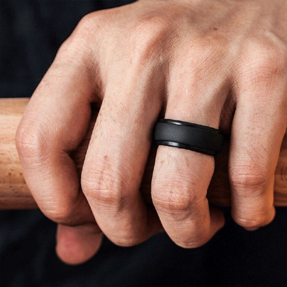 Silicone Wedding Rings (Set of 3) Color -Classic Combo 1 Safety Rings (Set of 3) - Picture 3 of 8